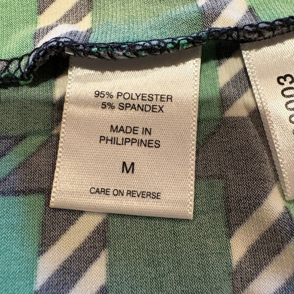 New York & Company Stretch faux wrap dress Green Geometric women’s M - Picture 8 of 12